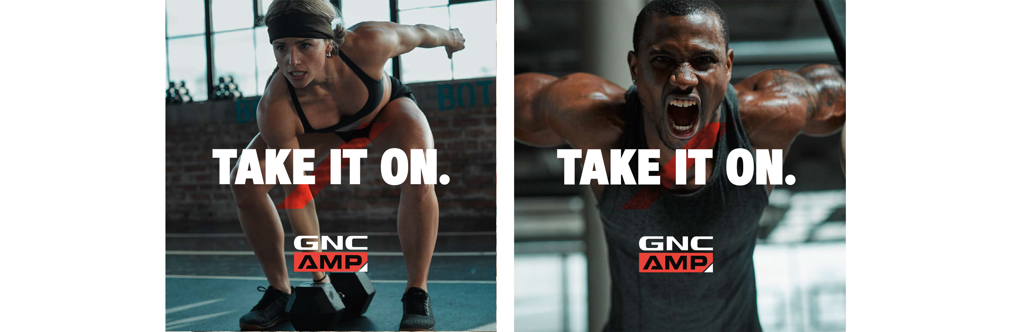 GNC AMP | TAKE IT ON.